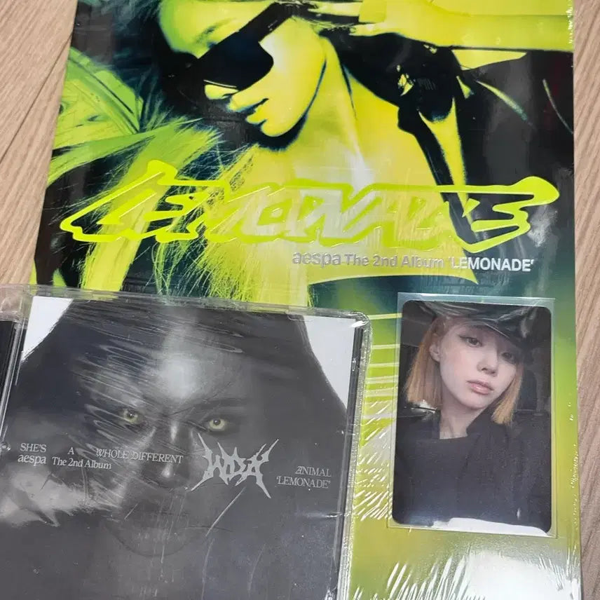 [BUNJANG] Aespa Lemonade Album Winter Cover Ningning Cover Photocard / 에스파 레모네이드 앨범+포카 판매