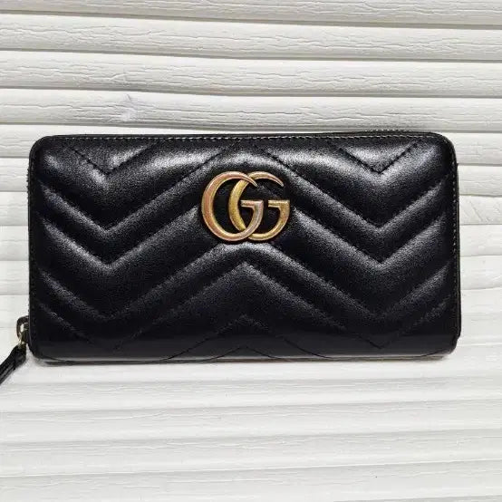 [BUNJANG] Gucci GG Marmont Matelassé Zip Around Wallet / GUCCI 구찌 GG 마몽 마틀라쎄 지퍼 장지갑