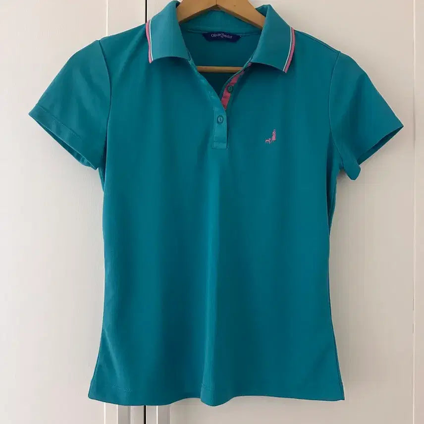 [BUNJANG] Olivia Hasler Women's Short Sleeve Polo Shirt Teal / 올리비아하슬러 여성 반팔 카라티 청록