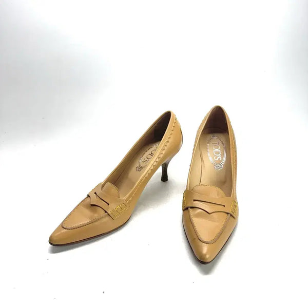 [BUNJANG] TOD'S Camel Suede Pumps 7cm Heel / 240) TOD'S 토즈 카멜 펌프스 힐