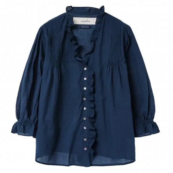 [BUNJANG] Via Plain Victoria Frill Blouse / 비아플레인 빅토리아 프릴 블라우스