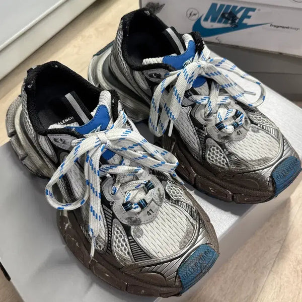 [BUNJANG] Balenciaga 3XL Sneakers Blue Size 41 / 발렌시아가 3xl 블루 원아웃 41