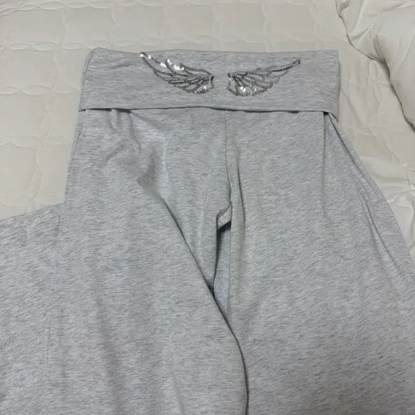 [BUNJANG] Subdued Wings Cuff Pants Pearl Grey Melange / 섭듀드 윙즈 커프스 팬츠 (펄 그레이 멜란지) (펄 그레이 멜란지)