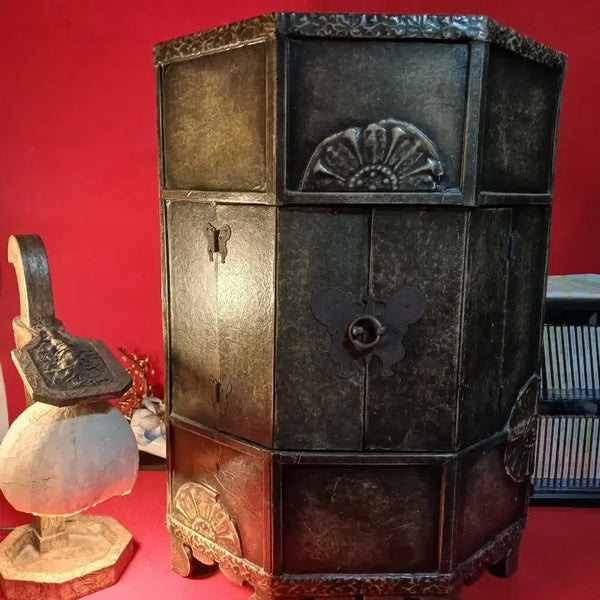[BUNJANG] Hanji Crafts Set of 2: Storage Box & Lamp Stand / 한지 공예품 2점