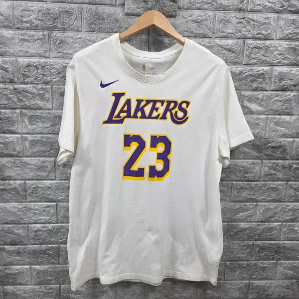 [BUNJANG] Nike LA Lakers LeBron James #23 Short Sleeve T-Shirt Size 110 / 나이키 LA레이커스 23번 반팔 티셔츠  사이즈 110