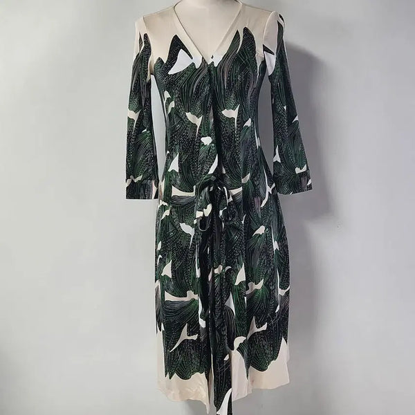 [BUNJANG] Diane von Furstenberg New Julian Two Silk Jersey Wrap Dress US 2 (KR 55) / 다이앤본퍼스텐버그 NEW JULIAN TWO 실크 저지 랩 원피스 55