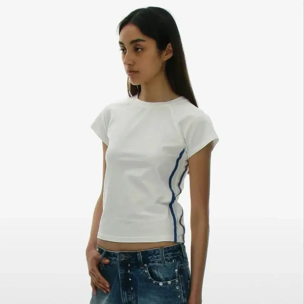 [BUNJANG] Partimento Women Numbering Printed Tee White / 파르티멘토 우먼 넘버링 프린티드 티 화이트