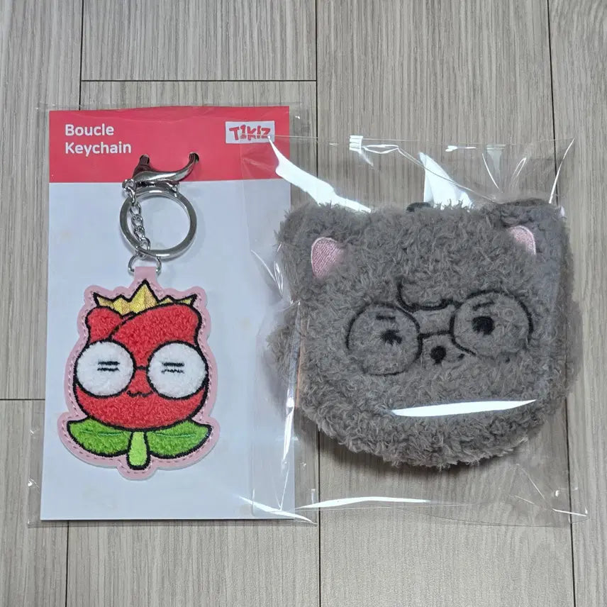 [BUNJANG] T1 Faker Onsety Pouch & Tikkle-z Bukl Keyring Bundle Set / T1 티원 페이커 온세티 파우치 / 티끌즈 부클 키링 일괄