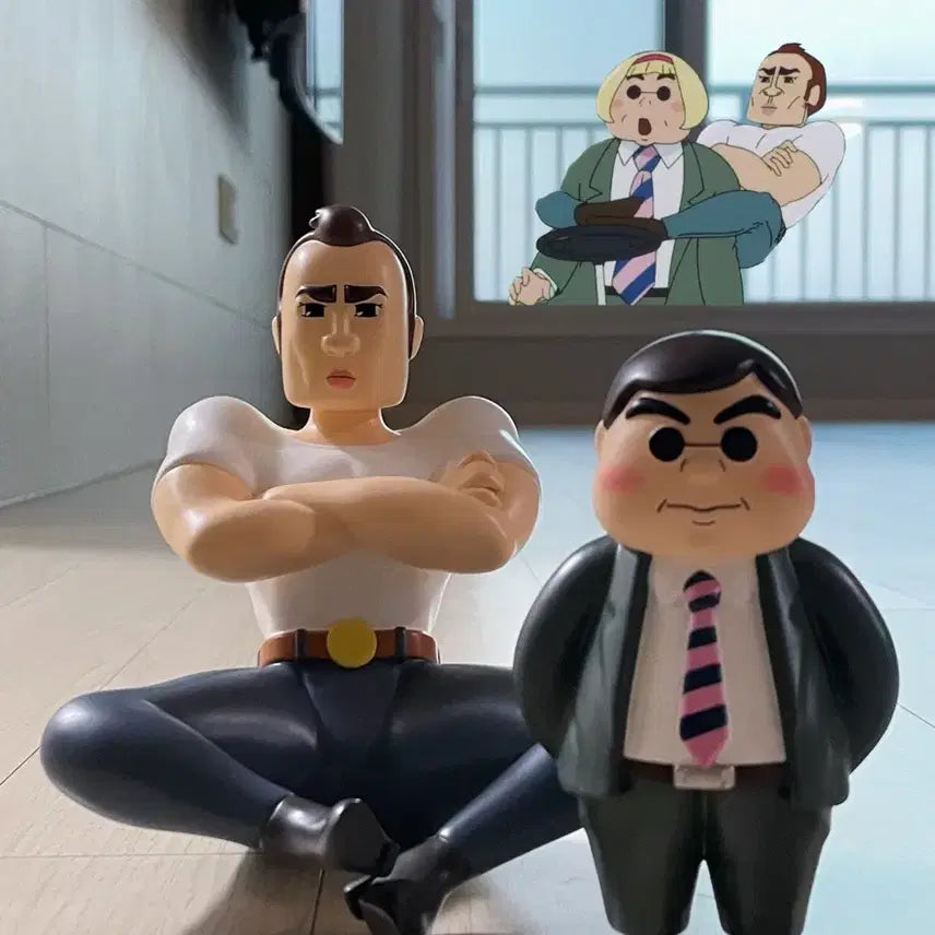 [BUNJANG] Crayon Shin-chan Bulgogi Road Truck Uncle & Manager Figure / 짱구는 못말려 불고기로드 트럭 아저씨&부장님 피규어