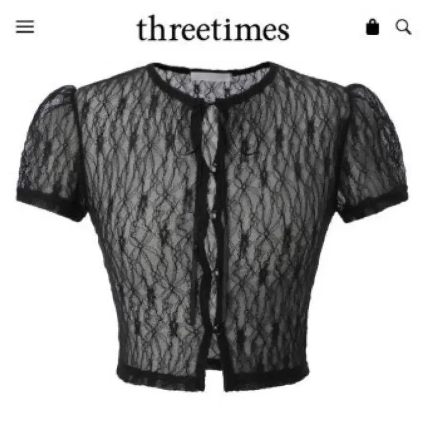 [BUNJANG] 3Times Diana Cardigan Black / 쓰리타임즈 다이애나 가디건 블랙