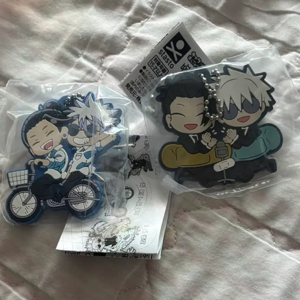 [BUNJANG] Jujutsu Kaisen Gojo & Geto Devils Paradise Rubber Keychain Bundle Set (Sealed) / (일괄) 주술회전 고죠 게토 회옥옥절 하라혼 데포러버 고무키링 가챠 미개