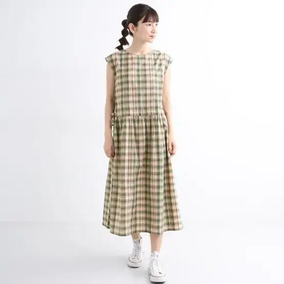 [BUNJANG] Migu Product Plaid Long Dress / 미구프로덕트 체크무늬 원피스