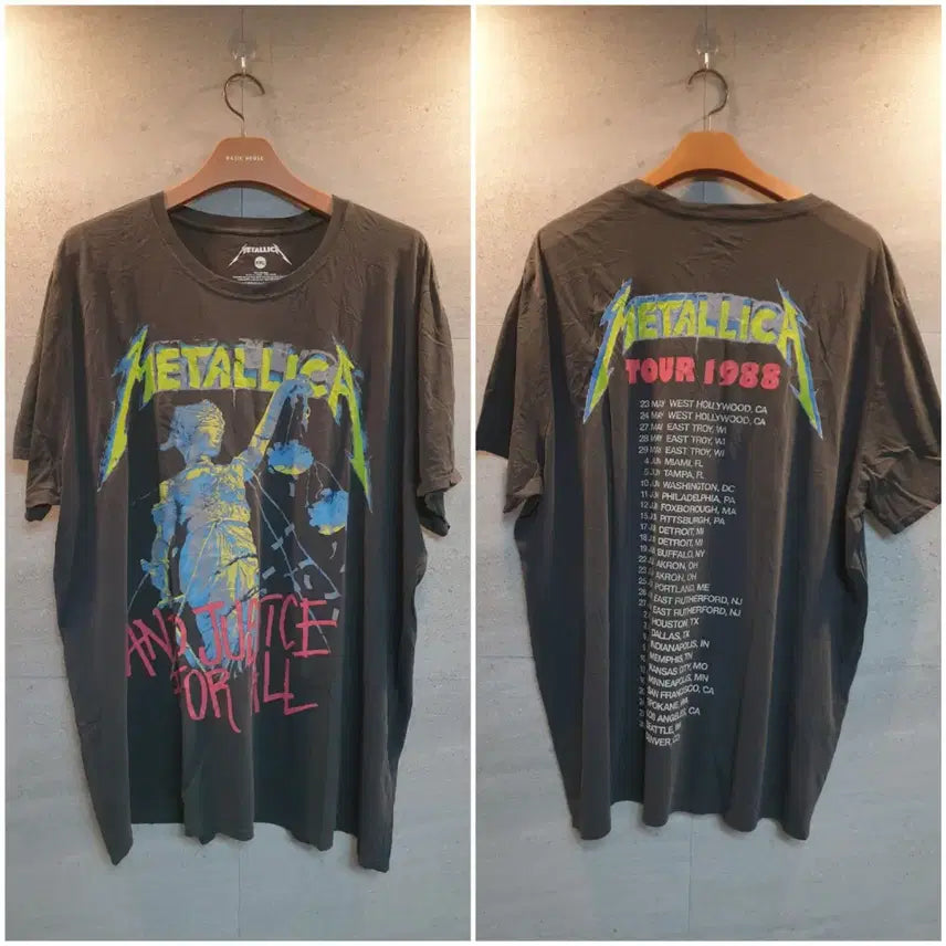 [BUNJANG] Metallica 1988 Tour T-Shirt / 메탈리카. 오피셜굿즈. 1988 투어 반팔티.