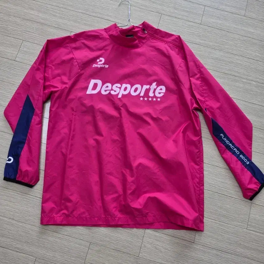 [BUNJANG] Desportivo Pink Long Sleeve Windbreaker / 데스포르치 핑크색 롱슬리브 윈드브레이커