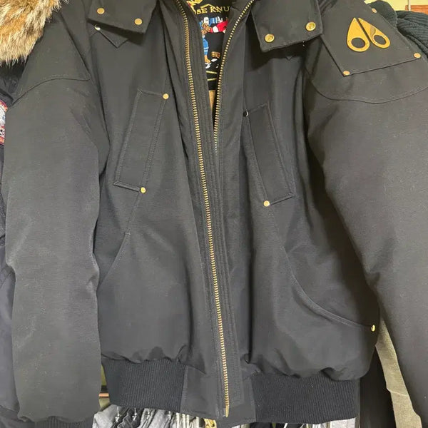 [BUNJANG] Moose Knuckles Ballistic Bomber Jacket / 무스너클 발리스틱 골드