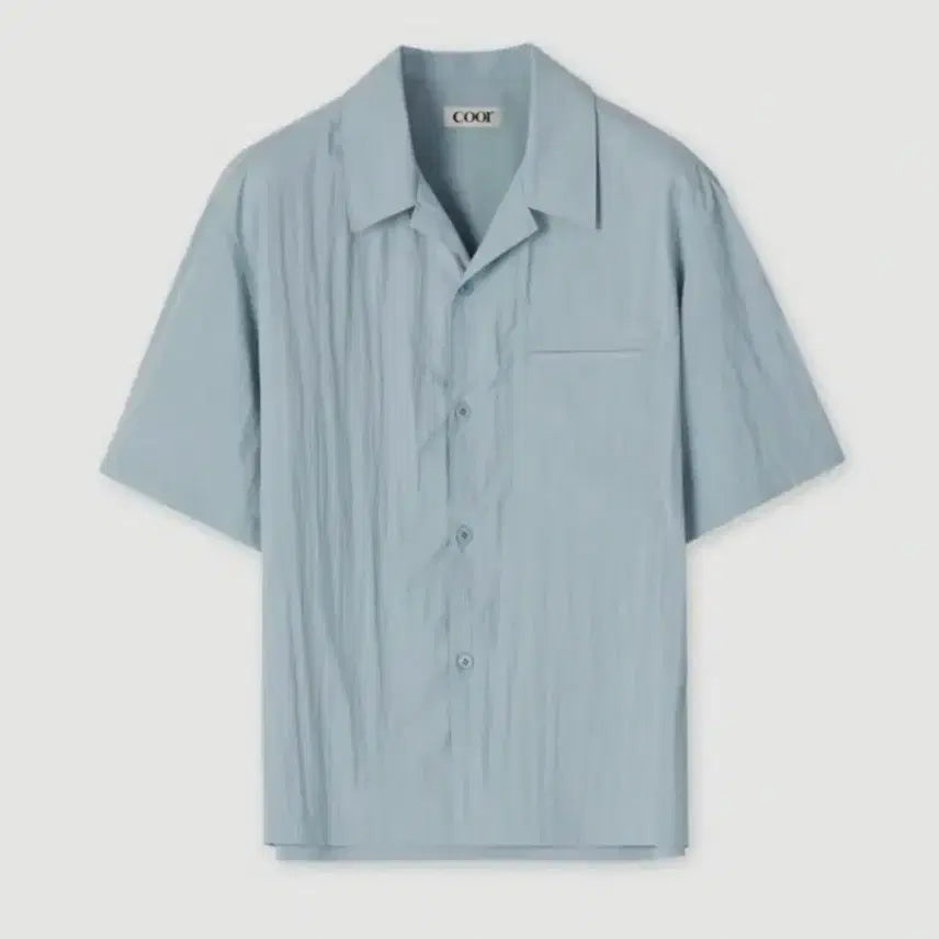 [BUNJANG] COOR Natural Wrinkle Open Collar Shirt M / 쿠어 내츄럴 링클 오픈카라셔츠 M