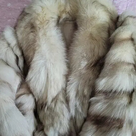 [BUNJANG] Real Fox & Mink Fur Combination Coat / 리얼 폭스 밍크 퍼 코트