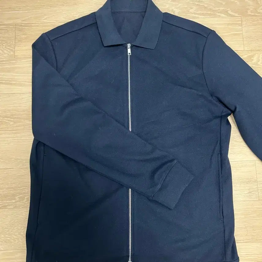 [BUNJANG] Massimo Dutti Collar Detail Zipper Jacket Navy M / [M] 마시모두띠 칼라 디테일 지퍼 자켓 네이비