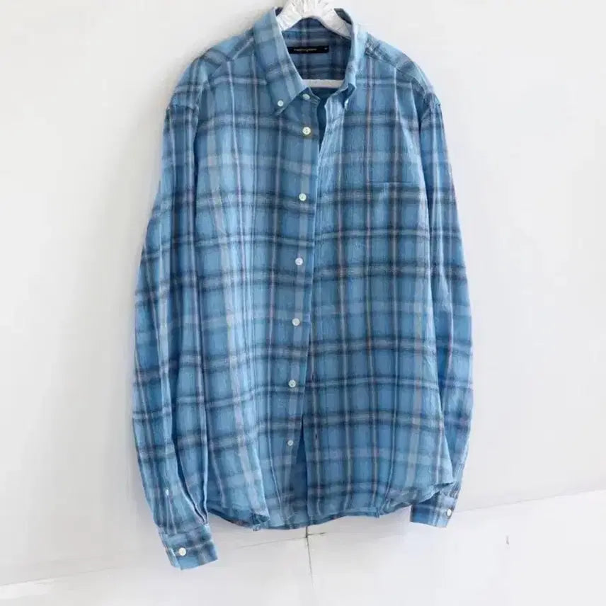[BUNJANG] Haechi Room Out Button Ocean Ombre Shirt 2 / 해칭룸 아웃버튼 오션옴브레 셔츠 2