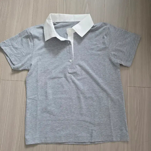 [BUNJANG] Reclara Kara Neck Short Sleeve T-Shirt / 리클라라   카라넥