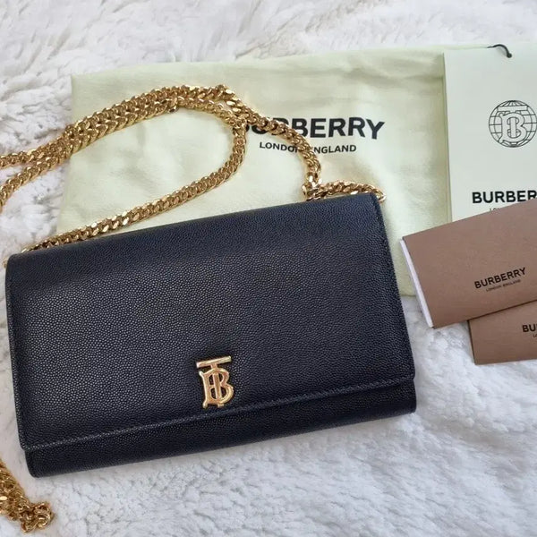 [BUNJANG] Burberry Quilted TB Logo Chain Bag Black / 버버리 퀼팅 TB 로고 체인 백 블랙