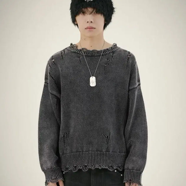 [BUNJANG] MSG Pigment Grunge Knit (New) / [새상품/L] MSG 피그먼트 그런지 니트