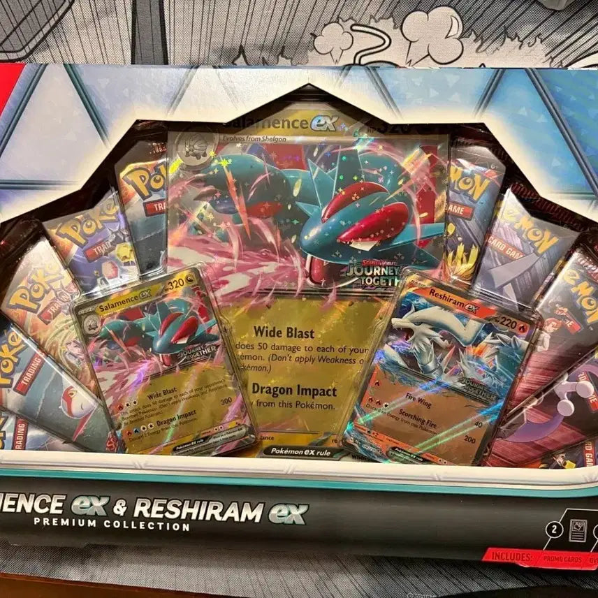 [BUNJANG] Pokemon TCG North American Edition Salamence-EX & Reshiram-EX Premium Collection (English) / 포켓몬스터 북미판 샐러맨더EX & 레시라무EX 프리미엄 컬렉션(영문)