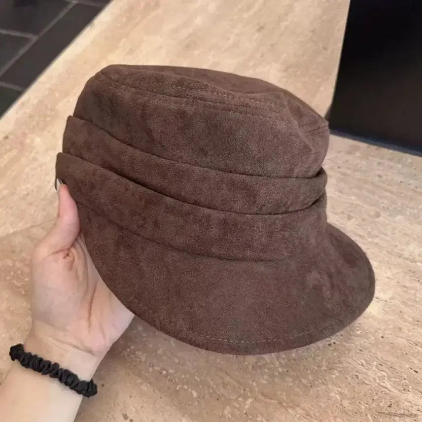 [BUNJANG] Suede Cap Hat - Brown / 스웨이드 캡 모자 브라운