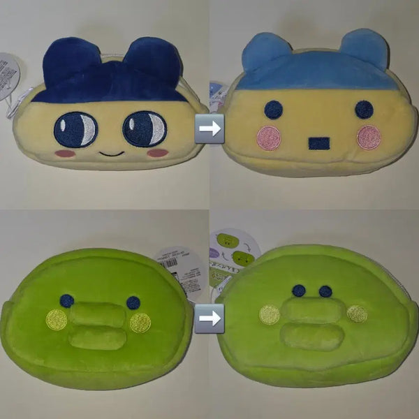 [BUNJANG] Tamagotchi Mamechi Kuchipatchi Pouch / 개댕청한 양면 파우치 다마고치 마메치 쿠치파치 주댕치