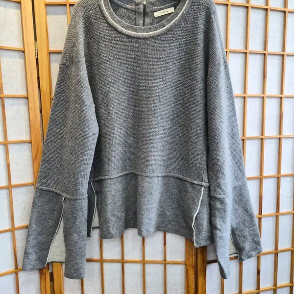 [BUNJANG] System Design Knit Boxy Fit Sweater / 시스템 디자인특이 박스니트 프리