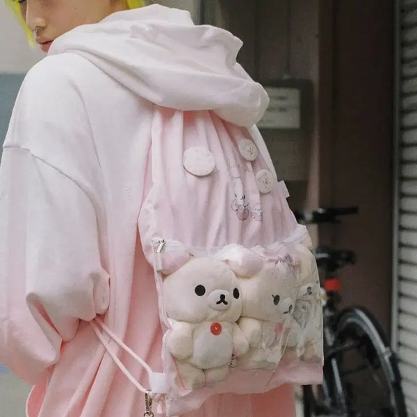 [BUNJANG] Rilakkuma Collaboration String Backpack / 리락쿠마 스트링 백팩