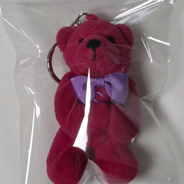 [BUNJANG] Joan Teddy Bear Initial Keyring S Pink / 조안테디베어 이니셜 키링 S 핑크