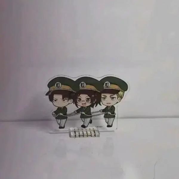 [BUNJANG] Attack on Titan Levi, Hange, Erwin Acrylic Standee SD Train / 진격의거인 간부조 리바이 한지 엘빈 아크릴 스탠드 sd 기차