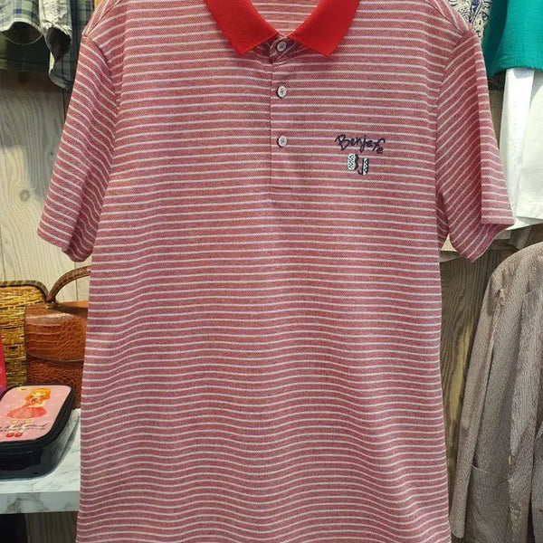 [BUNJANG] BenJefe Men's Stripe Collar Short Sleeve T-Shirt (Size 100) / [100] 벤제프 남성 골프 스트라이프 카라 반팔 티셔츠 (상태최상)