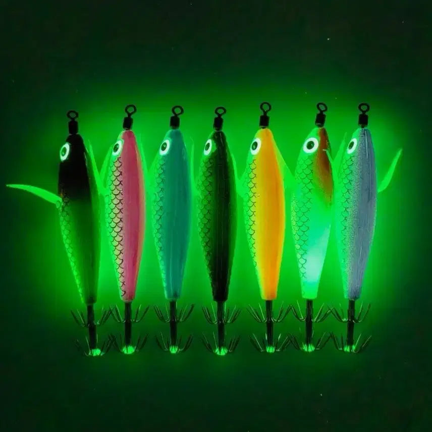 [BUNJANG] Squid and Cuttlefish Horizontal Eging Lures Set (10 Pieces) / 주꾸미 갑오징어 수평 에기 10개