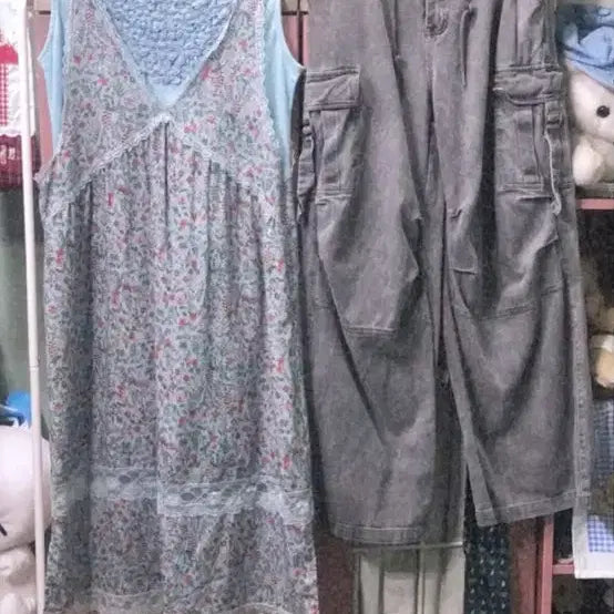 [BUNJANG] Camome Mountain Villa Style Sleeveless Dress (Pants Not Included) / 카모메 산장 수족관 st