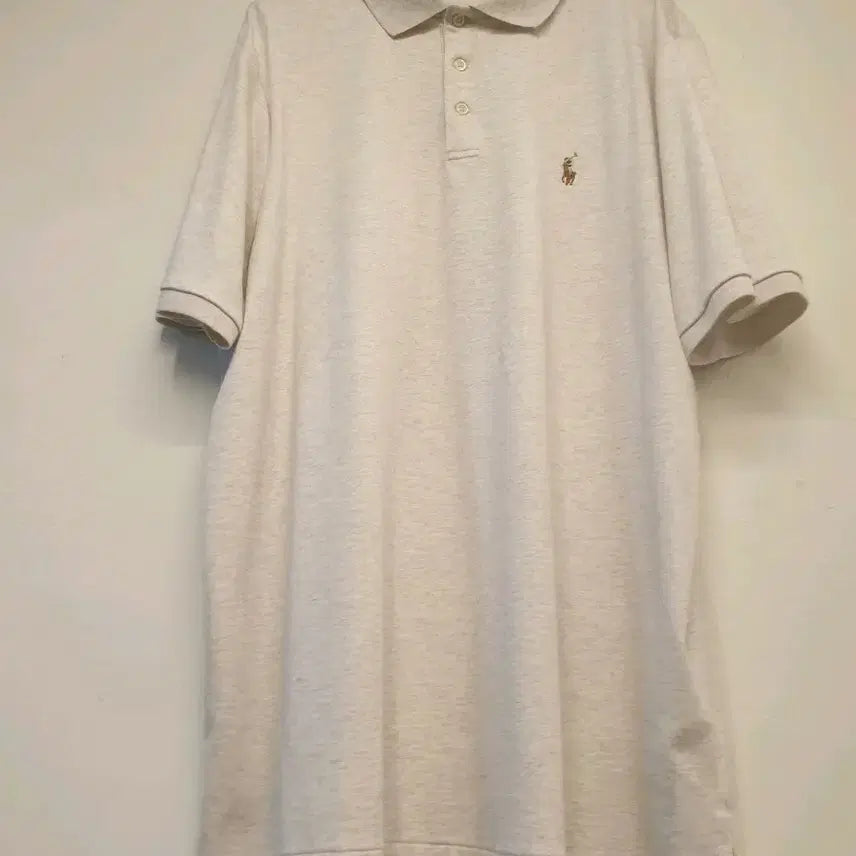 [BUNJANG] Polo Ralph Lauren Classic Fit Oatmeal Collar Short Sleeve T-Shirt / 105)폴로 랄프로렌 클래식핏 오트밀 카라 반팔티