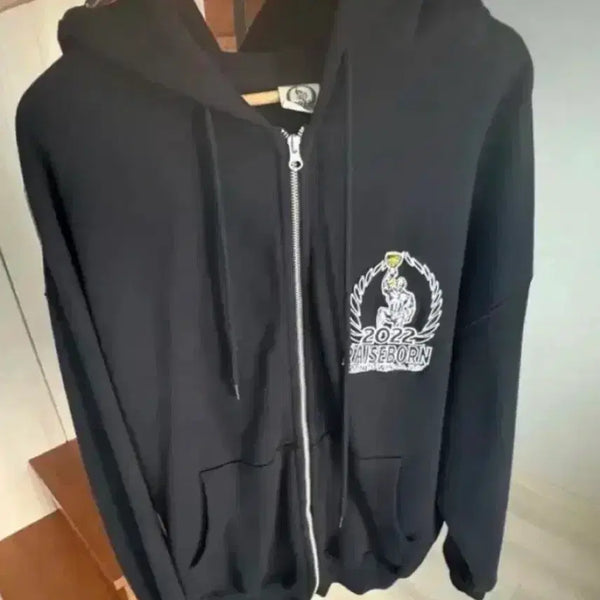 [BUNJANG] Born to Win Raise Born Hoodie Zip-up Black / 본투윈 레이즈본 후드집업