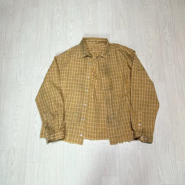 [BUNJANG] Vintage Distressed Grunge Checkered Shirt XL / [XL] 빈티지 디스트레스드 그런지 체크셔츠