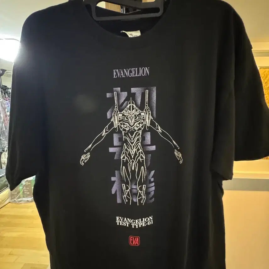 [BUNJANG] Evangelion Exhibition Black T-Shirt / 에반게리온 전시회 티셔츠 블랙