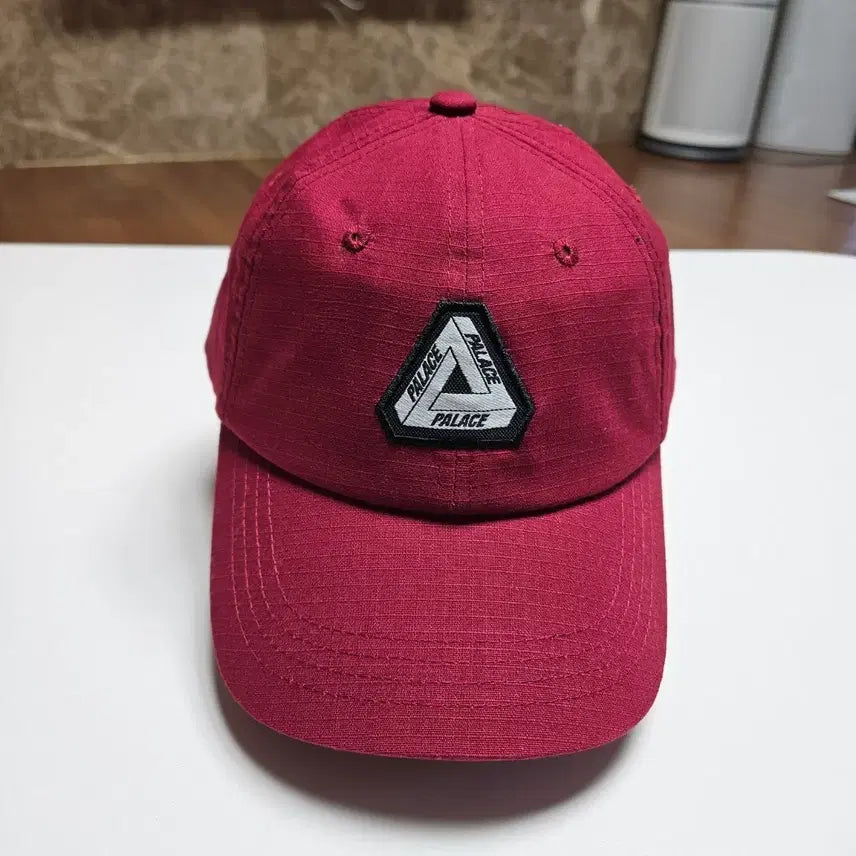 [BUNJANG] Palace Tri-ferg Patch 6-Panel Cap Dark Red / 팔라스 트라이퍼그 패치 6패널캡 다크레드