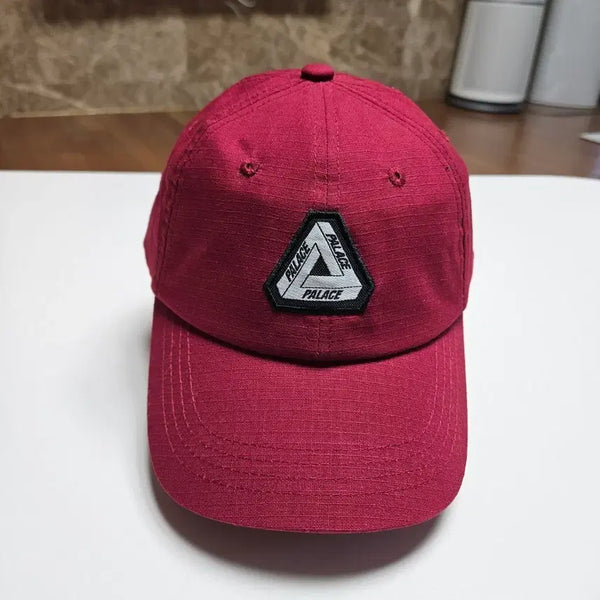 [BUNJANG] Palace Tri-ferg Patch 6-Panel Cap Dark Red / 팔라스 트라이퍼그 패치 6패널캡 다크레드
