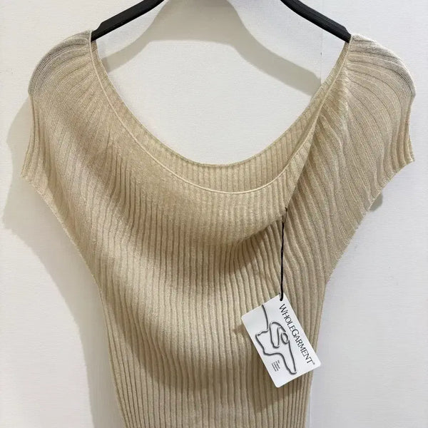 [BUNJANG] Cashmere Blend Boatneck Knit / [새상품] 품절 홀가먼트 캐시미어 함유 보트넥 니트 / 여리핏 오프숄더