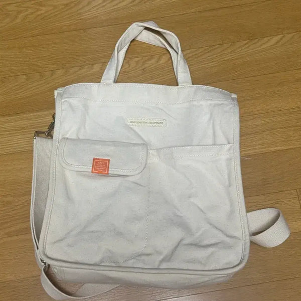 [BUNJANG] Canvas Eco Bag White Shoulder Bag / 에코백 캔버스백 화이트