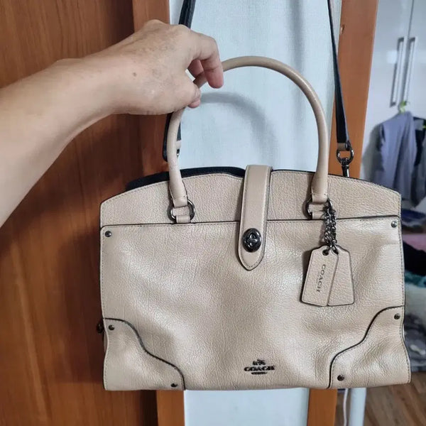[BUNJANG] Coach Tote & Crossbody Bag Beige / 코치 토트겸크로스백 베이지