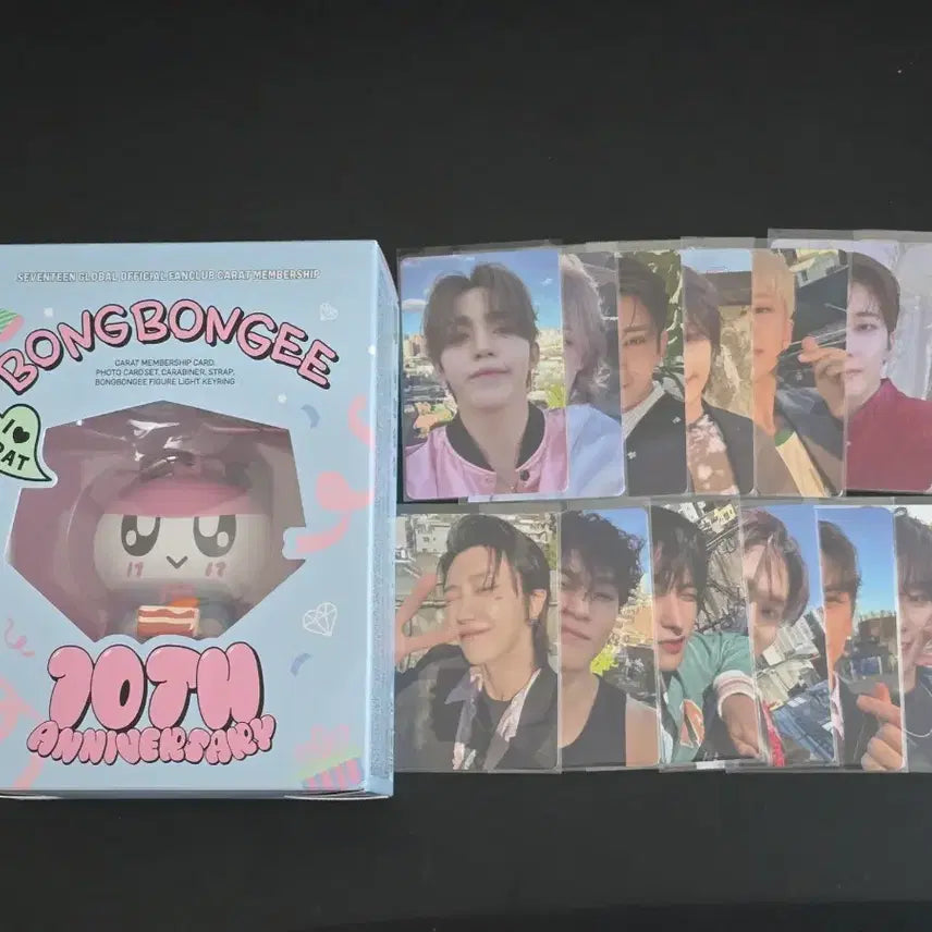 [BUNJANG] SEVENTEEN 10th Anniversary Membership Kit BongBong Keyring & Photocard / 세븐틴 10주년 멤버쉽 키트 봉봉이 키링 & 포카