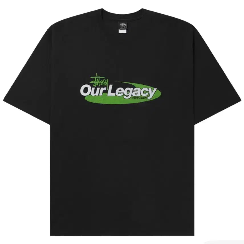 [BUNJANG] Stussy x Our Legacy Workshop Swill Pigment Dyed T-Shirt Black / 스투시 x 아워레가시 워크샵 스윌 피그먼트 다이드 티셔츠 블랙
