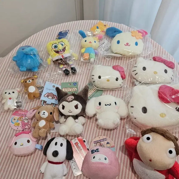 [BUNJANG] Various Anime Character Keychains and Pouches / 우사하나 스폰지밥 긴지로치 쿠로미 마이멜로디,키티 스누피 포뇨 키링