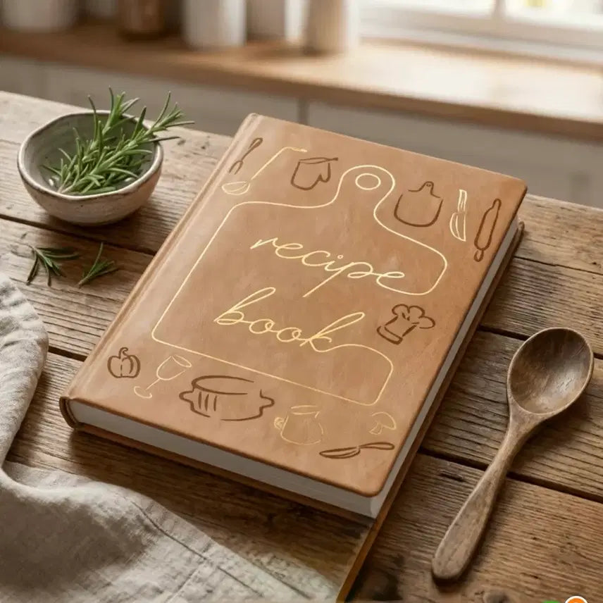 [BUNJANG] Leather Recipe and Cooking Notes Journal (Unused) / 레시피북 요리 메모 가죽 노트 (미사용품)