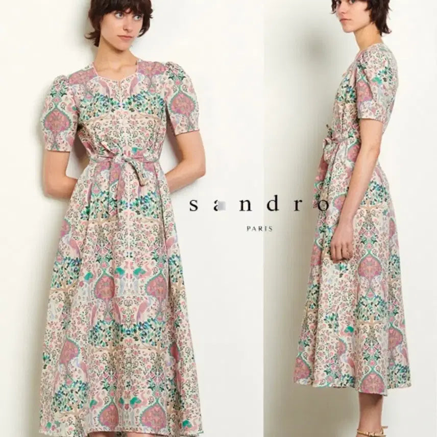 [BUNJANG] Sandro Pattern Long Dress Size 36 / 산드로 패턴 원피스 36사이즈